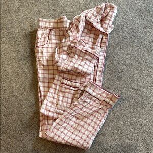 Plaid Pajama Set in Red and White
